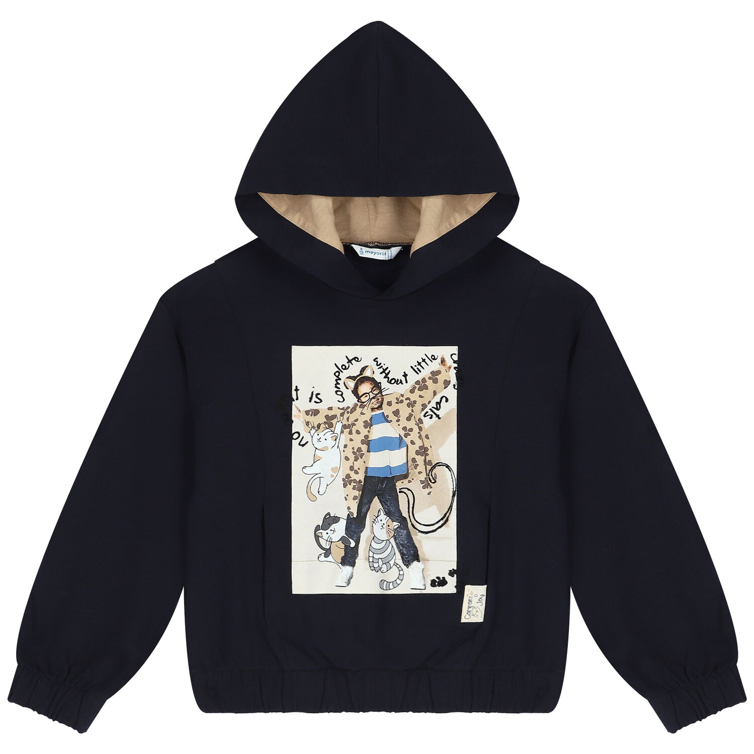 Girls Navy Blue Tracksuit, 1, hi-res